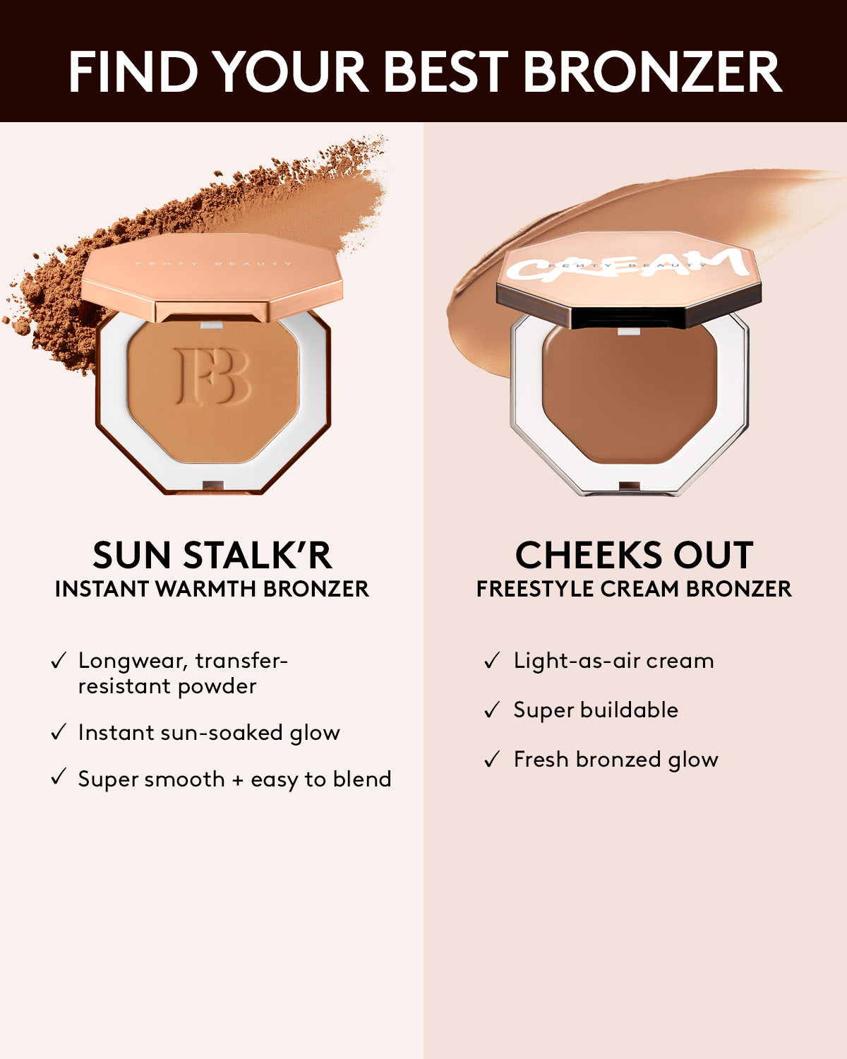 Cheeks Out Cream Bronzer - Butta Biscuit, Lightweight & Non-Greasy
