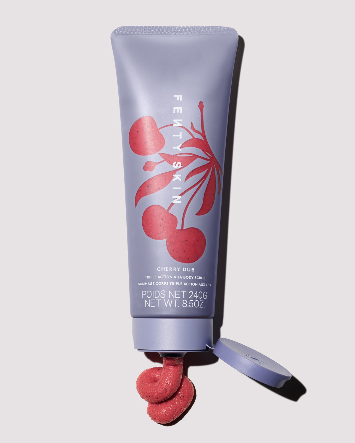 Cherry Dub AHA Body Scrub for Smooth Skin with Fruit Enzymes