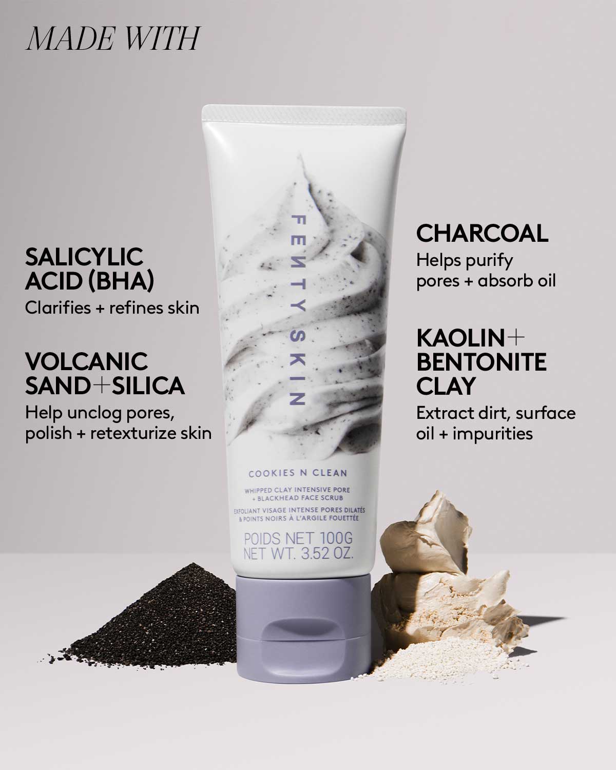 Cookies N Clean Whipped Clay Face Scrub for Pores & Blackheads