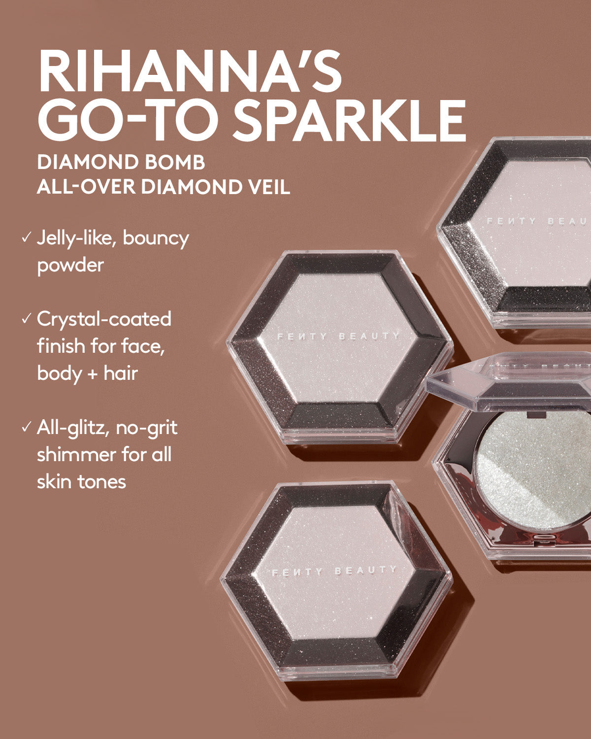 Rosé Rave Diamond Bomb Highlighter — All-Over Sparkle Veil