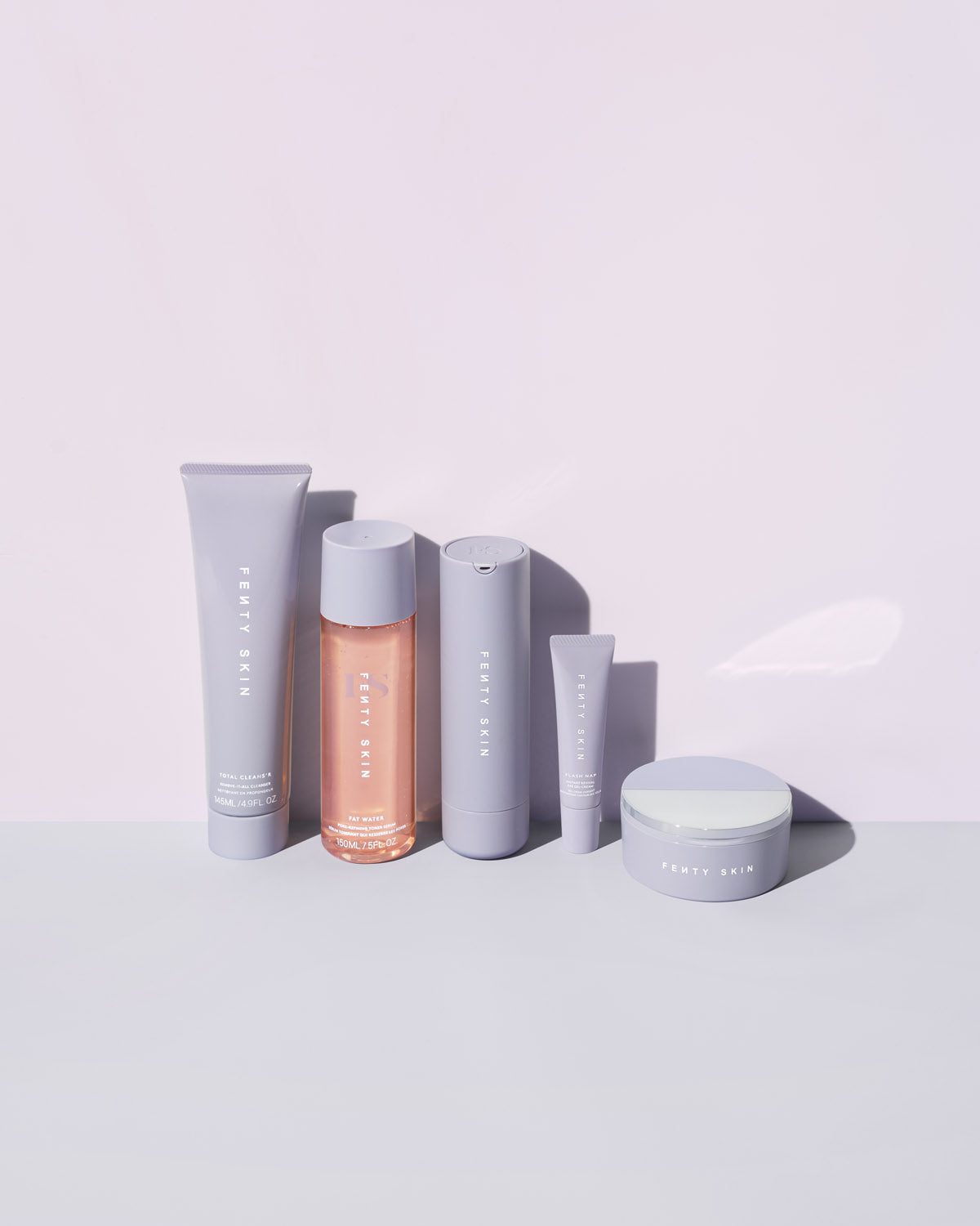 Fenty Skin 5-Piece AM + PM Skincare Set for Brightening & Hydration