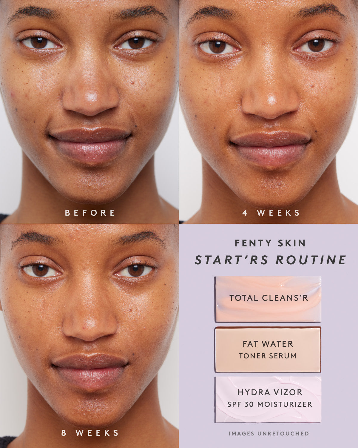 Fenty Skin 5-Piece AM + PM Skincare Set for Brightening & Hydration