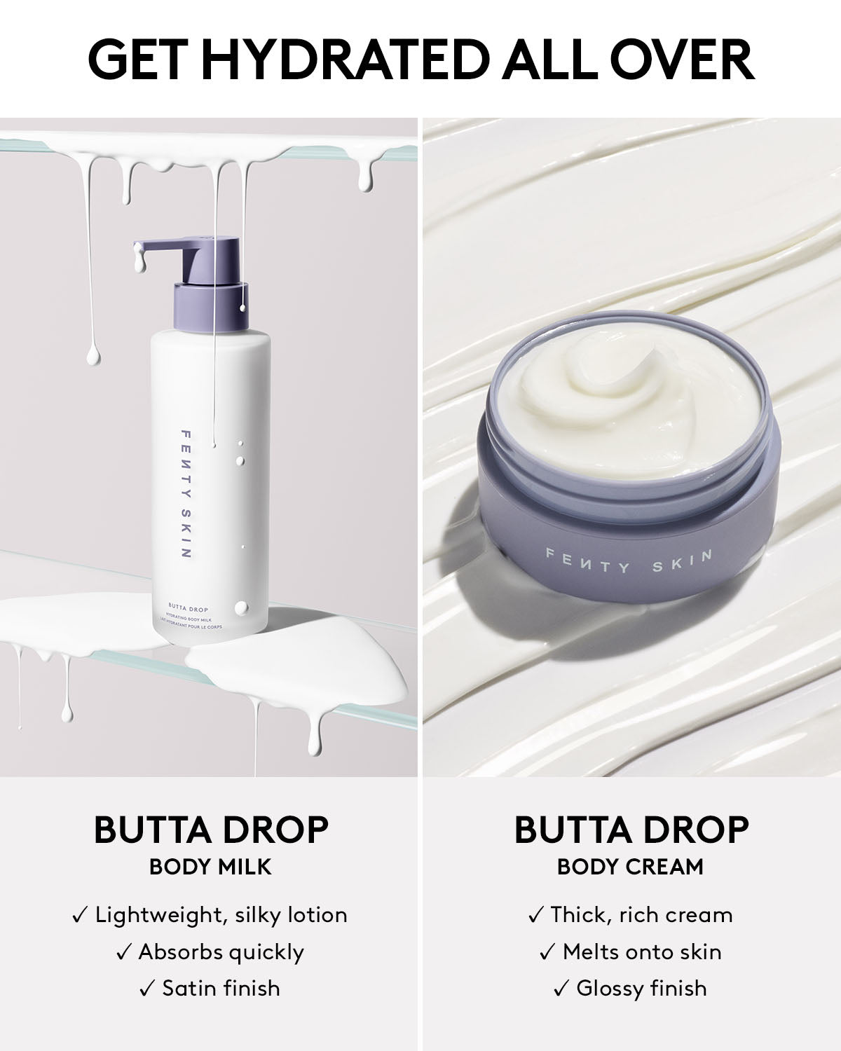Butta Drop Hydrating Body Milk - Lightweight Fast-Absorbing Lotion