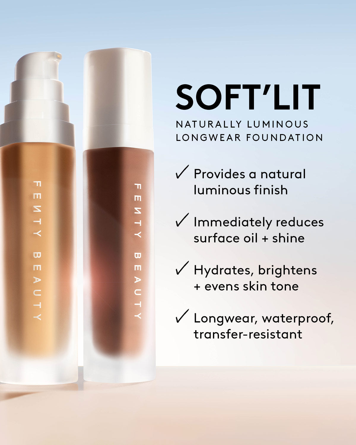 Soft'lit Longwear Foundation – Medium Coverage, Hydrating & Glow-Boosting