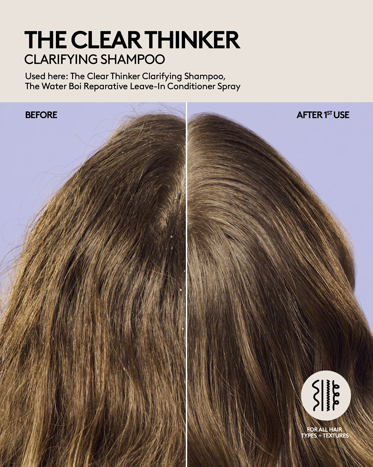 Clear Thinker Clarifying Shampoo for Buildup Removal - Color Safe & Gentle