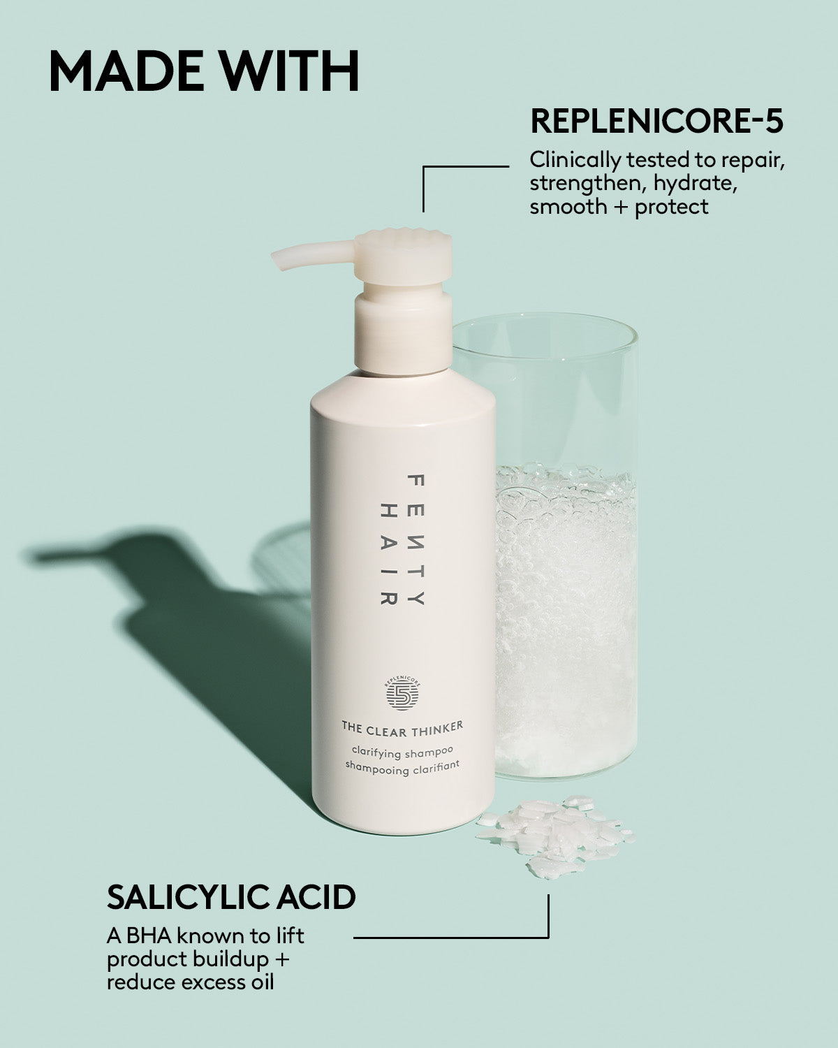 Clear Thinker Clarifying Shampoo for Buildup Removal - Color Safe & Gentle