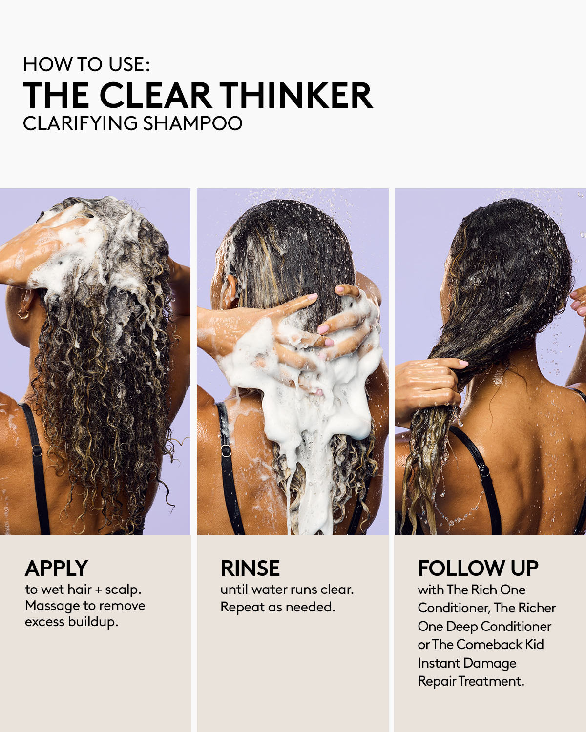 Clear Thinker Clarifying Shampoo for Buildup Removal - Color Safe & Gentle