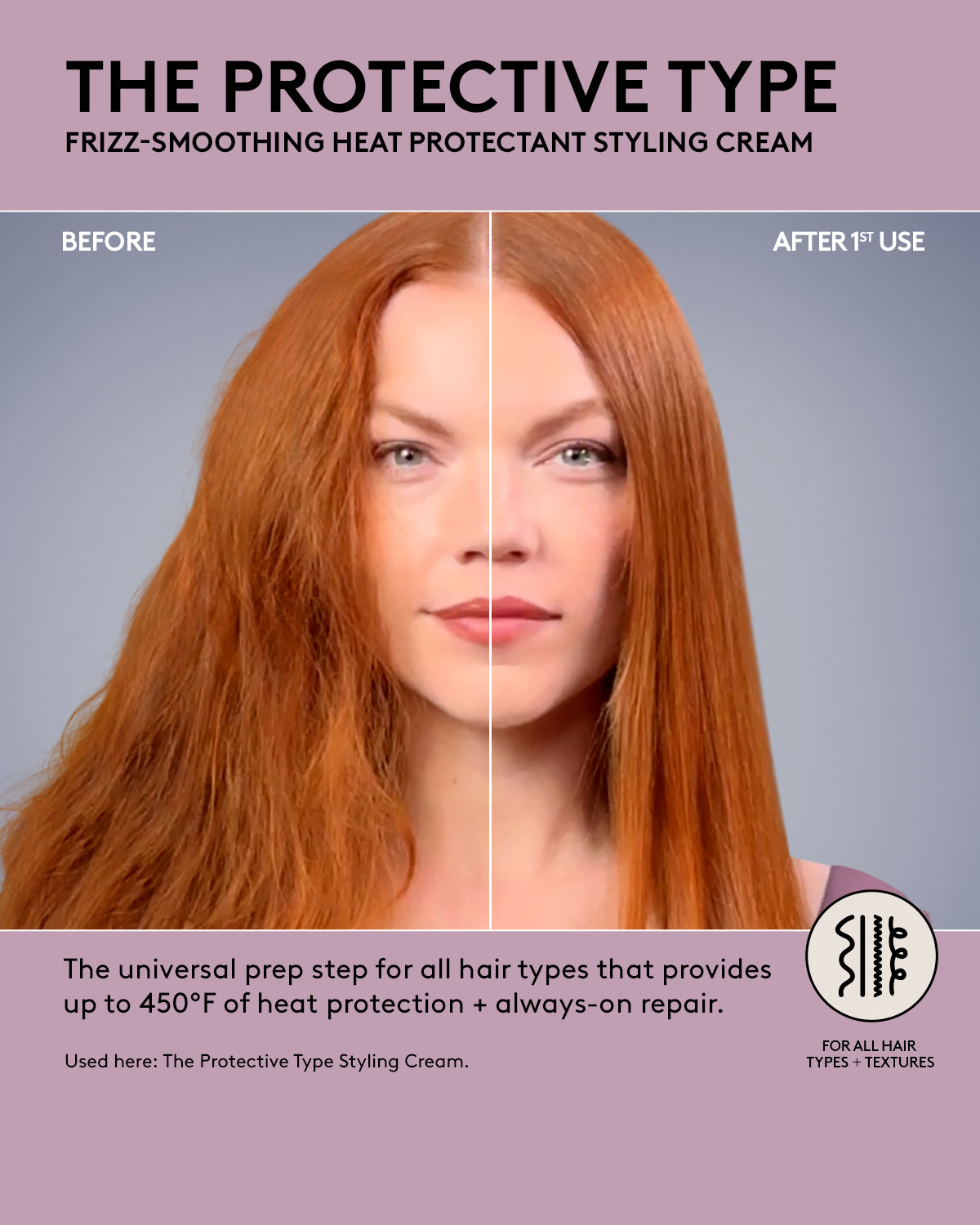 Frizz-Smoothing Heat Protectant Styling Cream for Silk Presses