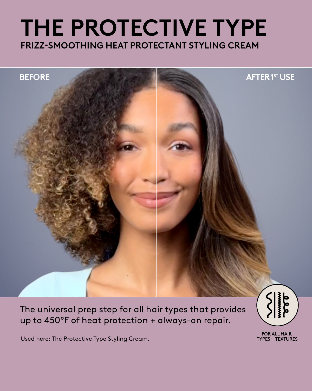Frizz-Smoothing Heat Protectant Styling Cream for Silk Presses