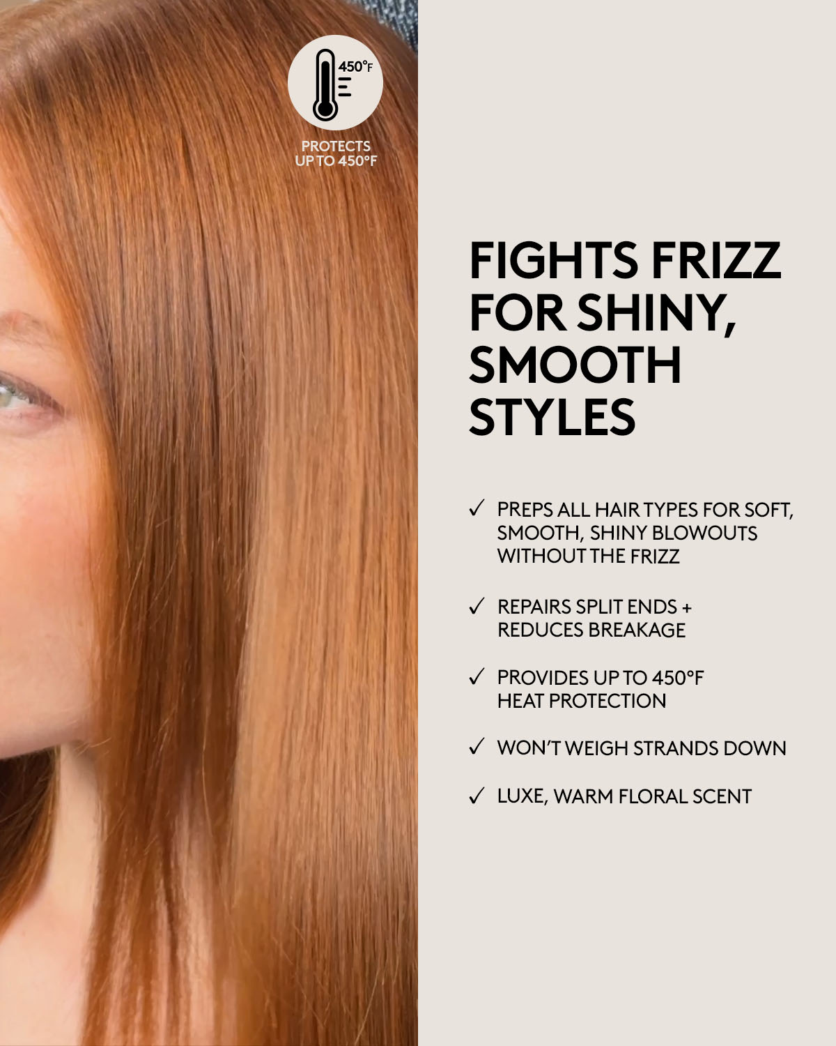 Frizz-Smoothing Heat Protectant Styling Cream for Silk Presses