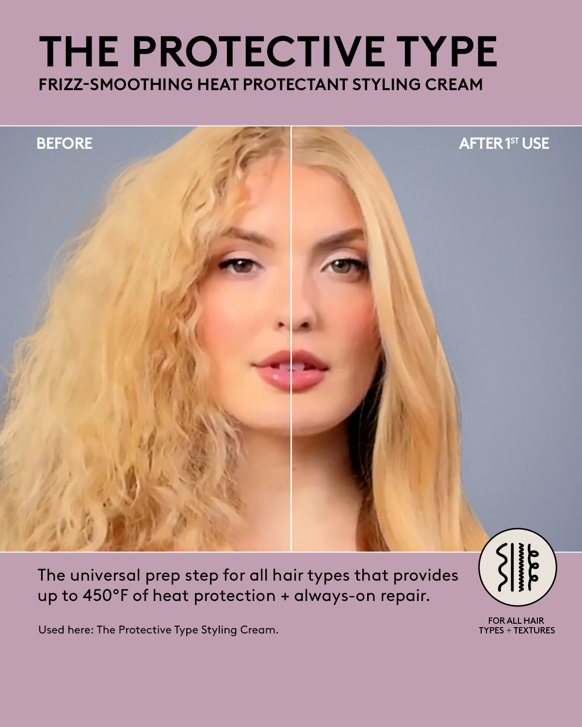 Frizz-Smoothing Heat Protectant Styling Cream for Silk Presses